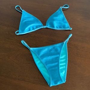 KENDALL & KYLIE PACSUN SPARKLY BLUE BIKINI🦋
